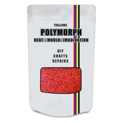 Image of Hand Mouldable Red Polymorph 500g Thermoplastic Unlimited Uses Crafts, DIY Repairs, Modelling, Prototypes