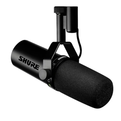 Image of Shure SM7dB Dynamic Vocal Microphone w/Built In Preamp for Streaming, Podcast, and Recording, Wide Range Frequency, Warm Smooth Sound, Rugged Construction, Detachable Windscreen Black