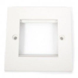 Image of Loops Single Gang White Wall Plate Frame 85mm x Fit 2 Euro Modules (50mm 50mm) Outlet Faceplate Frame, FP S2S