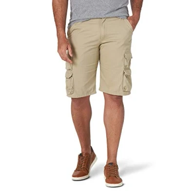 Image of Wrangler Authentics Men&#039;s Premium Twill Cargo Short, Camel, 36