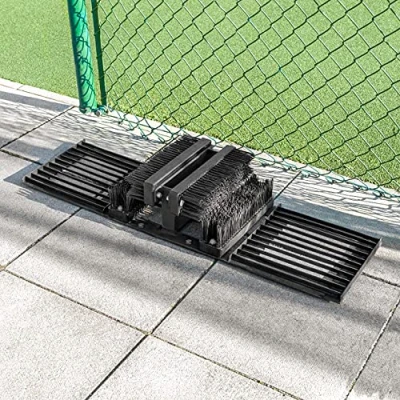 Image of Socketed Boot Scraper With Grate Durable Stiff Bristled Brush Outdoor Shoe Cleaner Perfect For Sports Clubs, Leisure Centres, Warehouses &amp; More Easy Installation