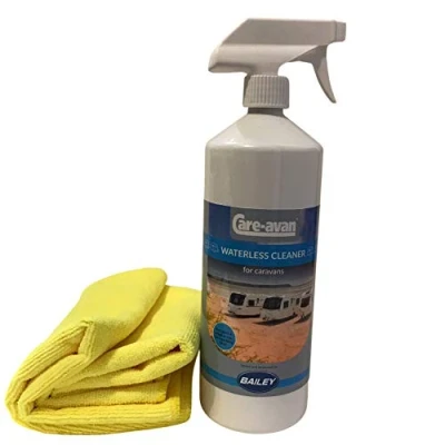 Image of Caravan Waterless Cleaner Polish 1 Litre &amp; 2 micro fibre cloths Endorsed by Bailey Caravans