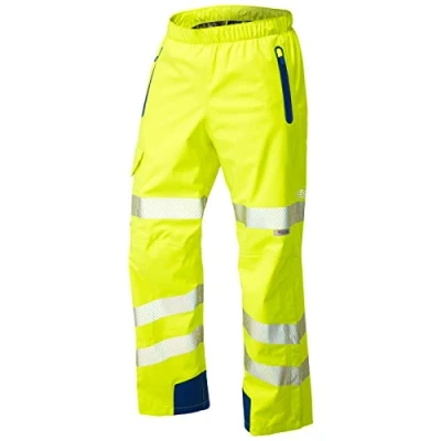 Image of Leo Workwear L20 Lundy Men Hi Vis Rain Trousers #L Yellow