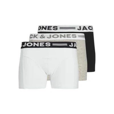Image of Jack &amp; Jones Junior Sense Trunks JR 3 PACK Pants for kids, Size: 8y, Light grey melange