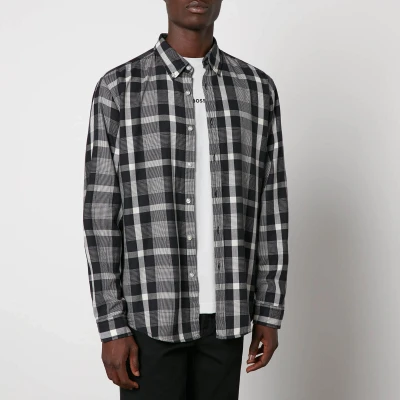 Image of BOSS Orange Rickerty Checkered Coton Shirt S