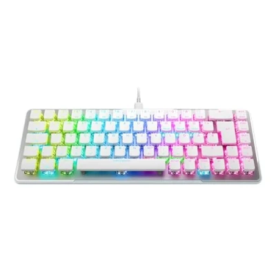 Image of Turtle Beach Vulcan II Mini 65% Optical Mechanical Gaming Keyboard with Customizable RGB Lighting, Key Duplicator Technology, Aluminium Plate, White