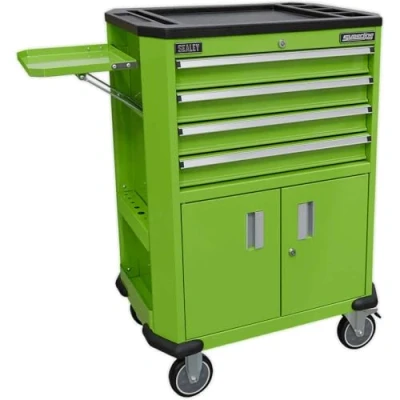 Image of Sealey Superline Pro Tool Trolley with 4 Drawers &amp; 2 Door Cupboard