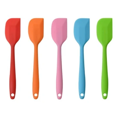 Image of Silicone Spatula Set of 5 500F Heat Resistant Seamless Rubber Spatulas with Stainless Steel Core Kitchen Utensils Non Stick for Cooking, Baking and Mixing (22cm / 8.6inch)