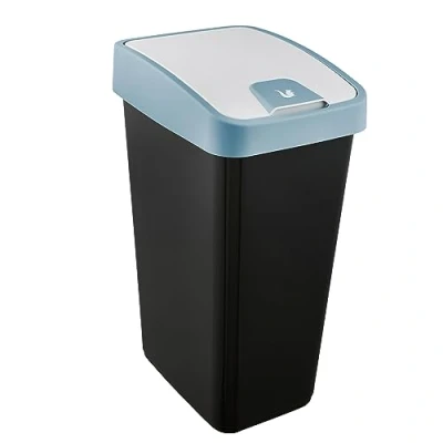 Image of keeeper 1060568000000 magne Waste bin with flip lid 45 l, Plastic, Nordic Blue