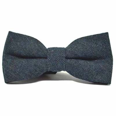 Image of King &amp; Priory Highland Weave Deep Blue Bow Tie