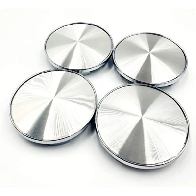 Image of JK Set of 4 Alloy Wheel Hub Centre Caps 60mm Chrome Silver No Logo
