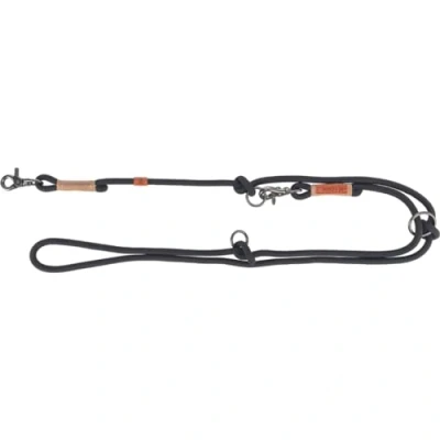 Image of TRIXIE BE Nordic V LINE lead L XL, 2.00 m ø 13 mm in black/sand adjustable dog with charm for large to very dogs 17235
