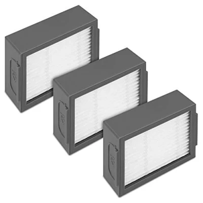 Image of kwmobile Replacement Filters Compatible with Roomba e5 / i7 i7+ Series 3 Piece Spare Part Accessories Filter Pack iRobot Vacuum Cleaner
