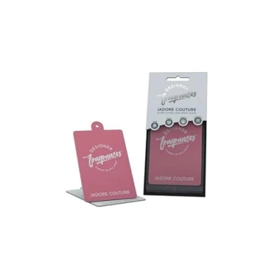 Image of The Urban Company Designer Fragrances J&#039;adore Couture 2D Card Air Freshener &amp; Sanitiser, Use in Cars, At Home, On Furniture Shoes Deodorizes Neutralises Smells