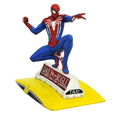 Image of DIAMOND SELECT TOYS SEP201925 apply Spider Man (on Taxi) Gallery Diorama, MULTI