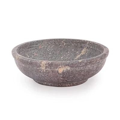 Image of NKlaus Soapstone Incense Bowl, 10 cm, Round, Multi coloured