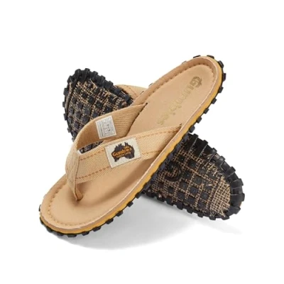 Image of Gumbies Islander Unisex Flip Flops, with Supersoft Cotton Toe Post and Durable Recycled Rubber Sole Comfort Guaranteed Classic Grey 6