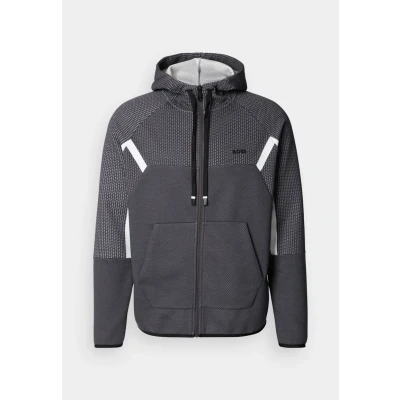 Image of BOSS Hoodie Zipup sweatshirt, Men&#039;s, Size: 3XL, Dark grey