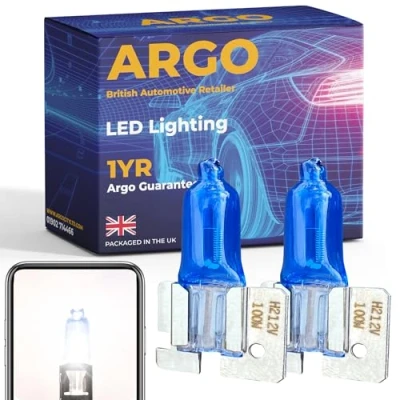 Image of Argo H2 Bulb 100w Xenon White 6000k 12v Headlight Front Fog Light Cornering Lamp 479 Hid Car Super Bright Halogen Upgrade Headlamp Bulbs
