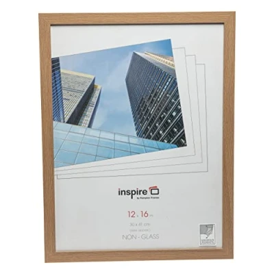 Image of Hampton SOR1216NG Foto Frame SORBONNE 12x16 (Format: 30,48 x 40,64 cm), Oak Effect, Plexi (Non Glass), 2 cm profile width