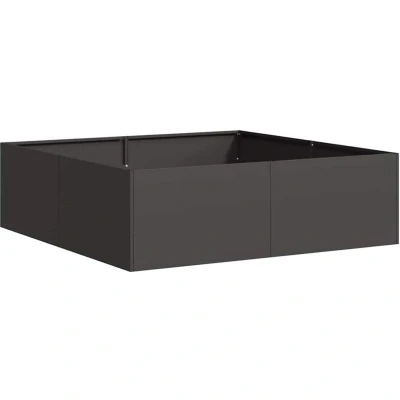 Image of vidaXL Planter Black 100x100x30 cm Steel