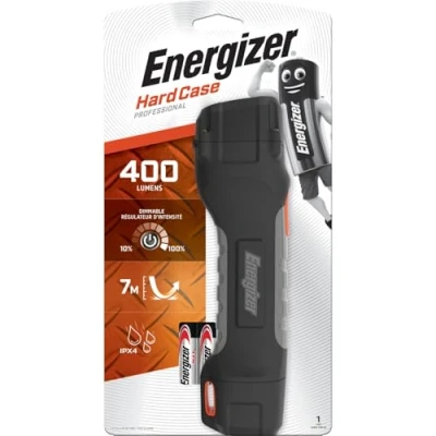 Image of Energizer Hardcase Professional LED Torch, Compact, Water and Impact Resistant, Pocket sized, 400 Lumens, Batteries Included