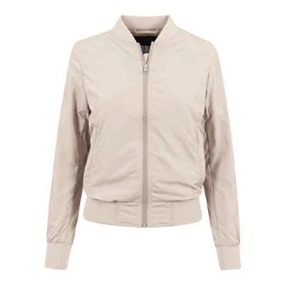 Image of Urban Classics Bomber Jacket, Women&#039;s, Size: Large, Sand