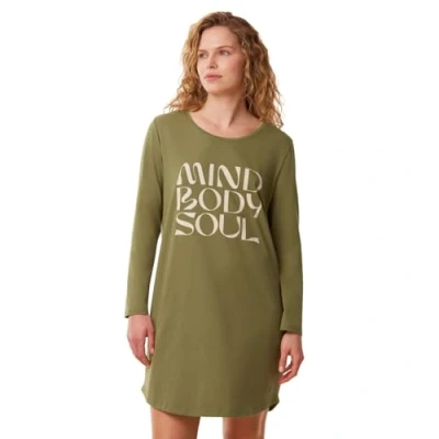 Image of Triumph Women&#039;s Nightdresses NDK LSL X Nightgown, Martini Olive, 10