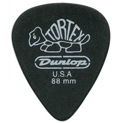 Image of Jim Dunlop 488P.88 Tortex Standard Player Pack Pitch Black (Pack of 12)
