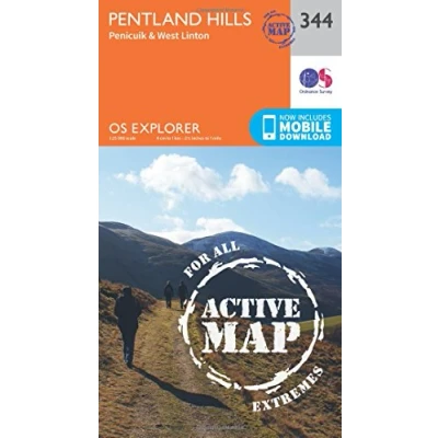 Image of Explorer Active 344 Pentland Hills Map With Digital Version