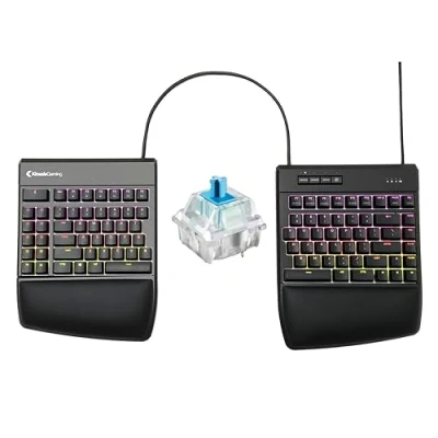 Image of Kinesis GAMING Freestyle Edge RGB Split Keyboard With Cherry MX Mechanical Switches (MX Blue Clicky, Tactile Feedback)