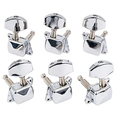 Image of Musiclily Pro 3+3 Semi Closed Guitar Tuners Machine Heads Tuning Pegs Keys Set for Electric or Acoustic Guitar,Chrome