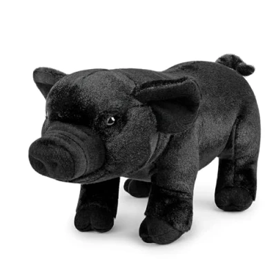 Image of lilizzhoumax Simulation Black Pig Plush Toy 35cm/14, Cute Realistic Stuffed Animal Wild Toy, Super Soft Home Decoration Toys, Gift for Friends and Kids