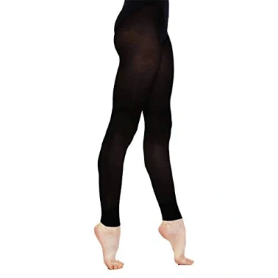 Image of Girls Silky Dance 60 Denier Footless Tights Black 9 11 Years