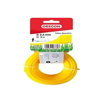 Image of Oregon 69 412 Y Yellow Square Strimmer Line/Wire for Grass Trimmers and Brushcutters, 2.4 mm x 15 m