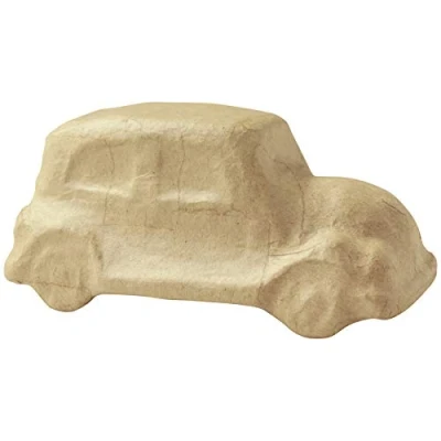 Image of Décopatch Ref SA210C Car Papier Maché Object to Decorate 14.5 x 7.2 7cm with Papers &amp; PaperPatch Glue, Glitter, Paints