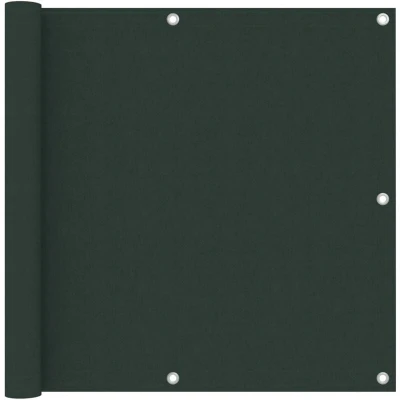 Image of vidaXL Balcony Screen Dark Green 90x500 cm Oxford Fabric