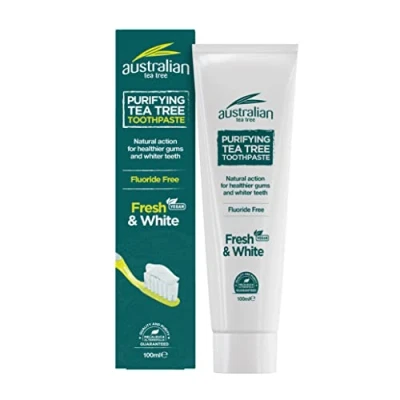 Image of Australian Tea Tree Toothpaste, Purifying, Natural, Vegan, Cruelty Free, Fluoride Fresh and White, 100 ml