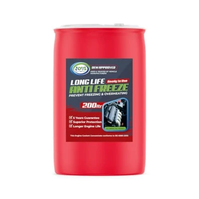 Image of Jovs Antifreeze Coolant 200L Long Life Red Engine Ready to Use