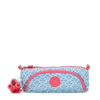 Image of Kipling CUTE Medium pencase, Pouches, Cases, Dreamy Geo C (Blue)