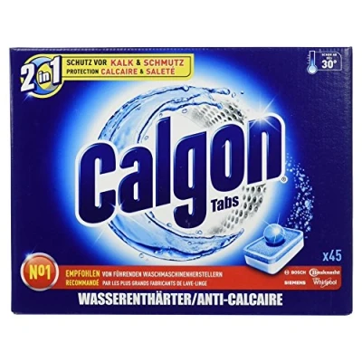 Image of 032 Calgon 4 in 1 Powerball Tabs Water Softener 45 Tablets Limescale Protection