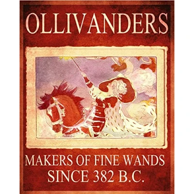 Image of Chill Ollivanders Makers Of Fine Wands SIGN 8x6 inch METAL VINTAGE STYLE NOSTALGIC ADVERTISING WALL RETRO ART