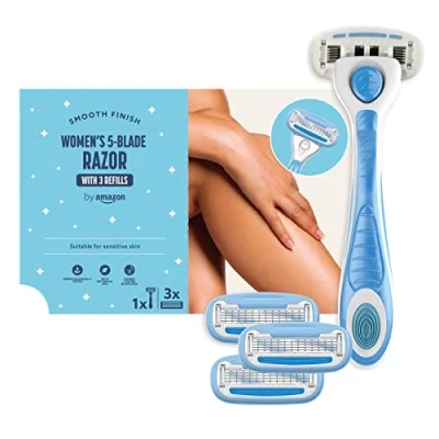 Image of by Amazon Women&#039;s 5 Blade Razor + 3 Refills