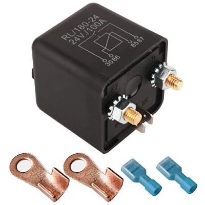 Image of Gebildet Automotive Relays for Car Truck Motor Boat Starter 24V DC 100 Amp Split Charge Relay Switch with 2 Pin Footprint + Terminal