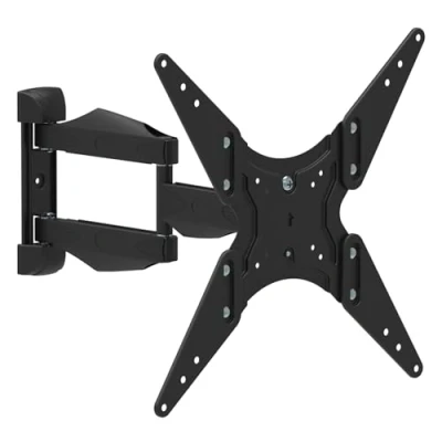 Image of Atlantis P022 E11SBN Adjustable TV Wall Mount Bracket for 13 to 65 inch TVs, Max 35 kg, VESA 400 x 400. Vertical Tilt +/ 12 . Rotatable 180 Extendible up 47 cm