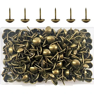 Image of Ruidee 200 PCS Antique Upholstery Tacks,Upholstery Tacks Pins,Furniture Decorative Thumbtacks,Tacks Thumb Push Pins (STD/Bronze)