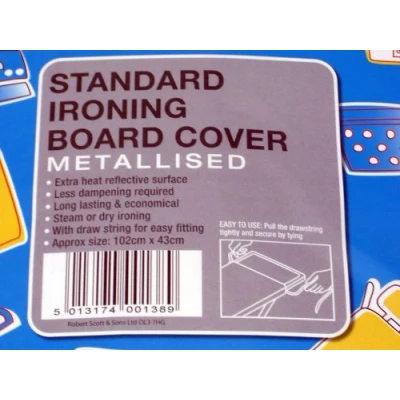 Image of Metallised Ironing Board Cover 102cm x 43cm Approx