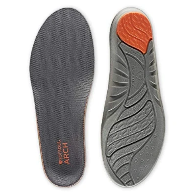Image of Sof Sole Arch Insole Enhanced Support, Deep Heel Cup, Polyurethane Foam Cushioning, Moisture Wicking Technology, Ideal for Active Lifestyles and High Arches UK Size 3 5