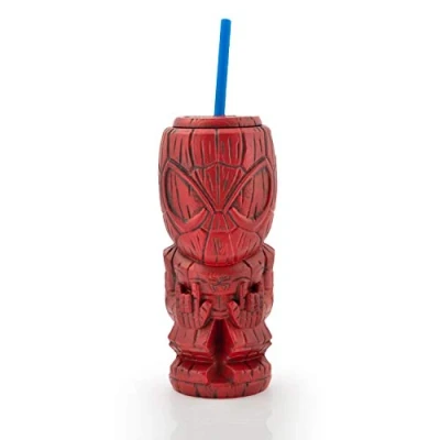 Image of Geeki Tikis Marvel Spider Man Tumbler Tiki Style Cup Holds 21 Ounces
