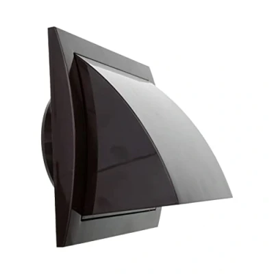 Image of 4&#039;&#039; Inch / 100 mm Exhaust Hood Vent with Rain Cover and Flap, Brown, Indoor Outdoor Air Cover, HVAC Duct 6&#039;&#039; x Cap